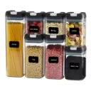 SET CONTENEDOR GRANOS ESPECIAS - FOOD STORAGE CONTAINER - A-522 - 7 PIEZAS -