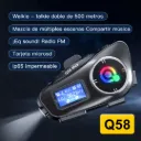 SET INTERCOMUNICADOR Q58-MAX MOTO CASCO X2 PIEZAS